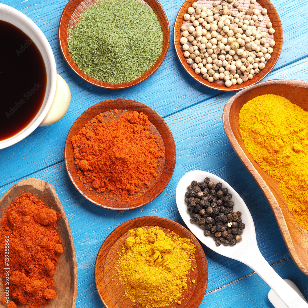 Assortment of herbs and spices Assortment of herbs and spices