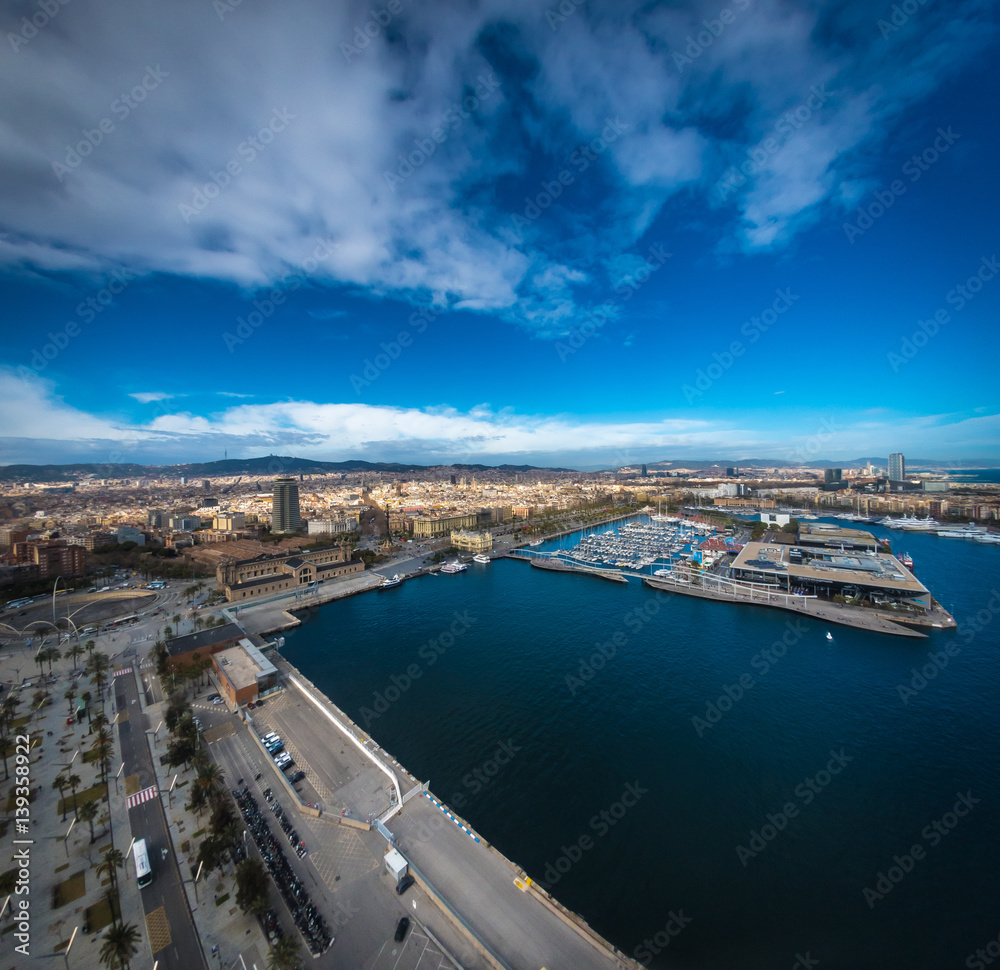 Barcelona Port Panorama