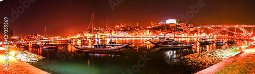 Panorama view across the Douro River, Porto, Portugal