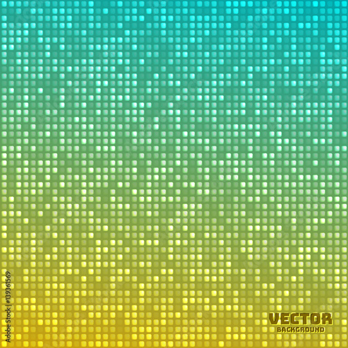Vector abstract bright mosaic gradient background blue yellow