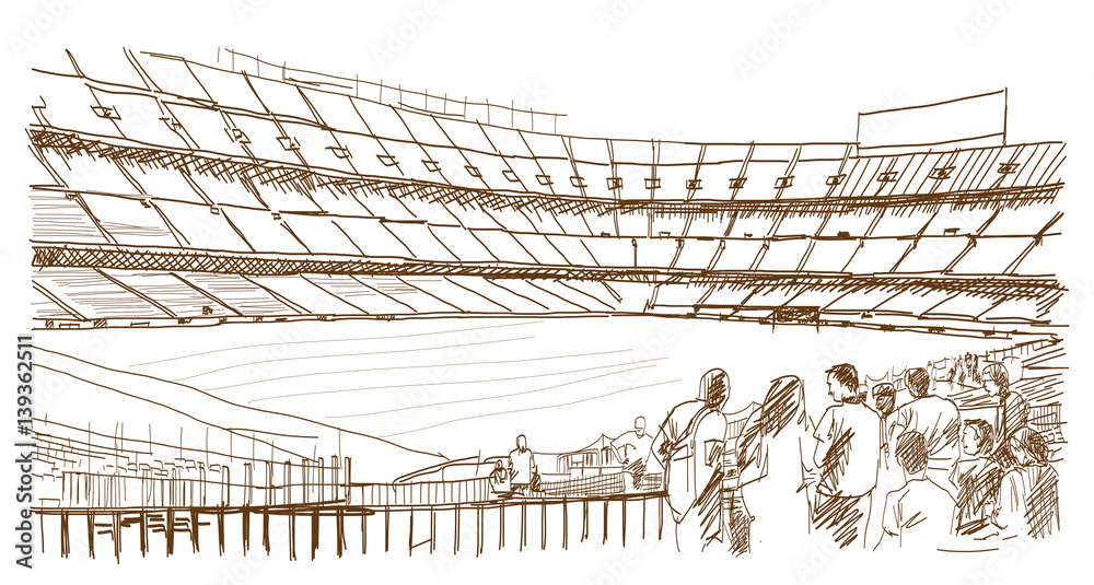 HOW TO DRAW FOOTBALL GROUND  YouTube