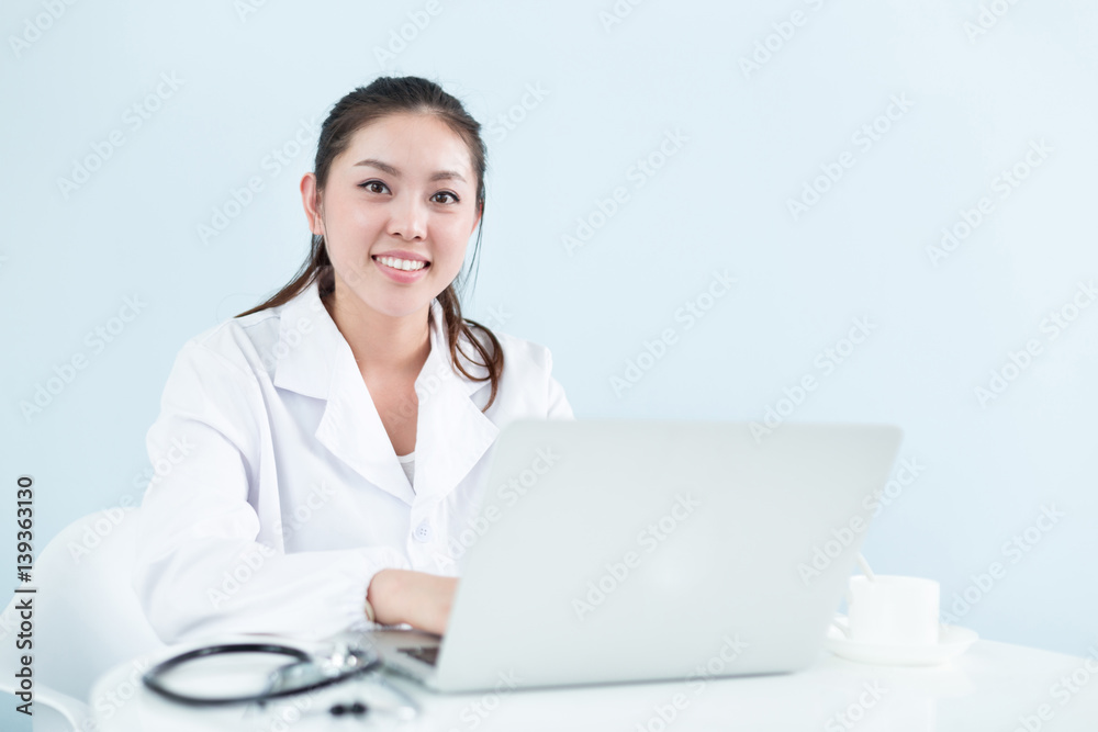 young pretty woman doctor in clinic young pretty woman doctor in clinic