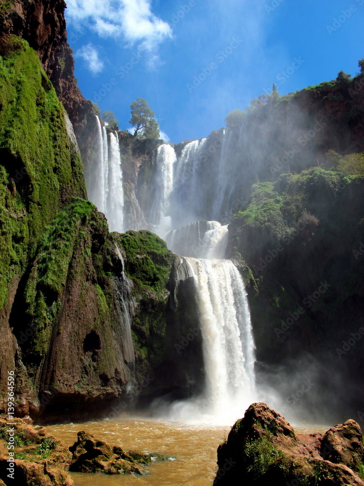 Fototapeta premium Ozoud cascad, waterfall, morocco,Africa