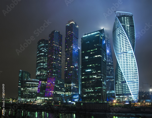 Moscow-City at night