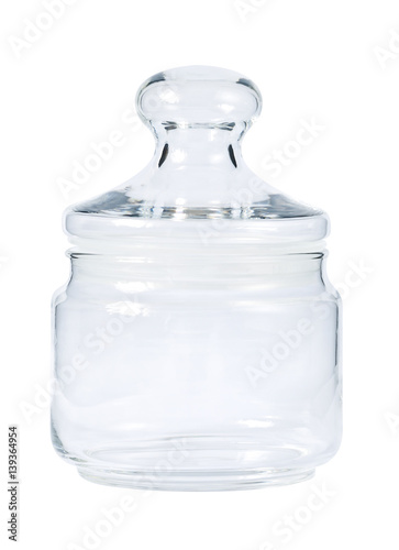 Empty glass jar for spice