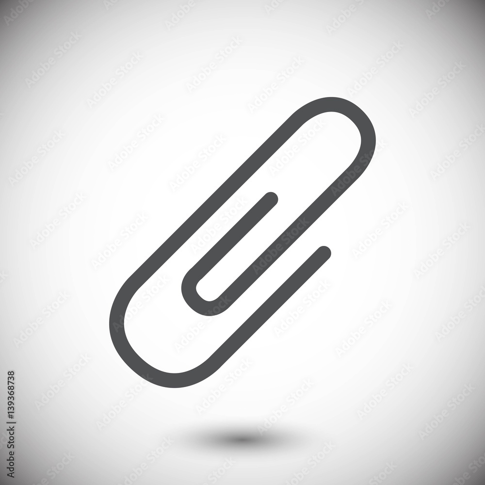 paper clip icon stock vector illustration flat design