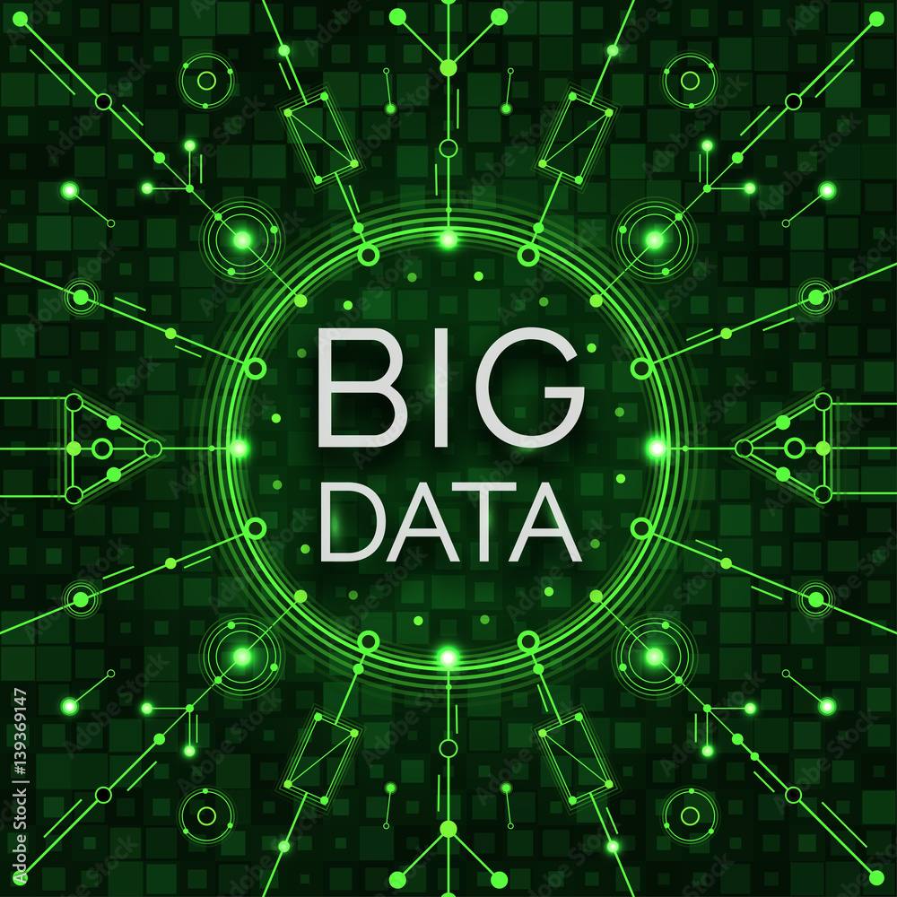 Vector BIG DATA background. Visual abstract concept. Vector BIG DATA background. Visual abstract concept.
