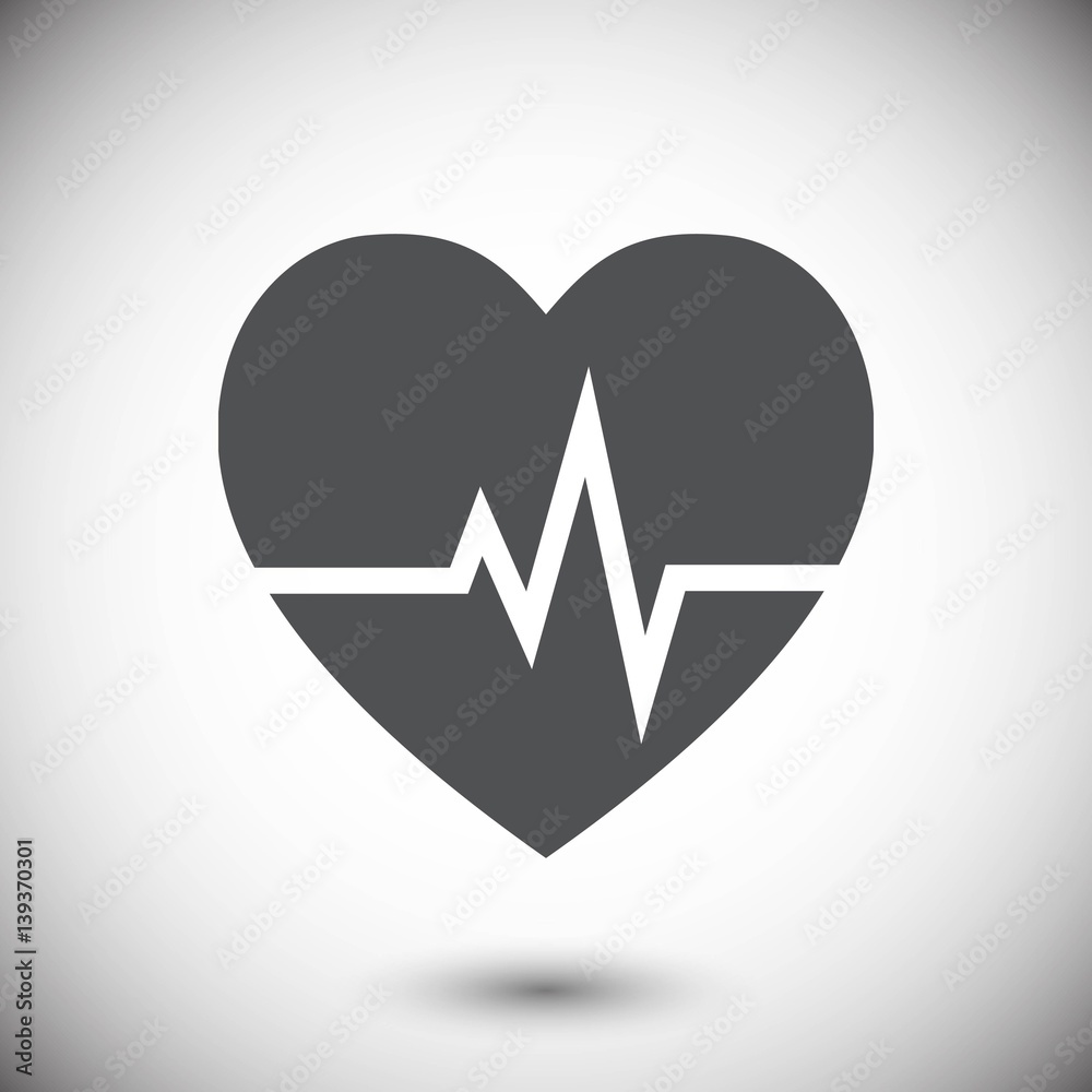 heart beat icon stock vector illustration flat design heart beat icon stock vector illustration flat design