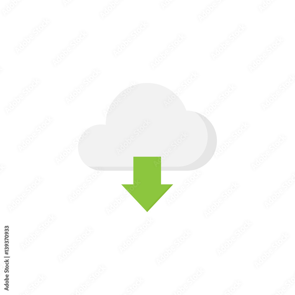 Cloud download flat icon, seo & development, download button, a colorful solid pattern on a white background, eps 10. Cloud download flat icon, seo & development, download button, a colorful solid pattern on a white background, eps 10.