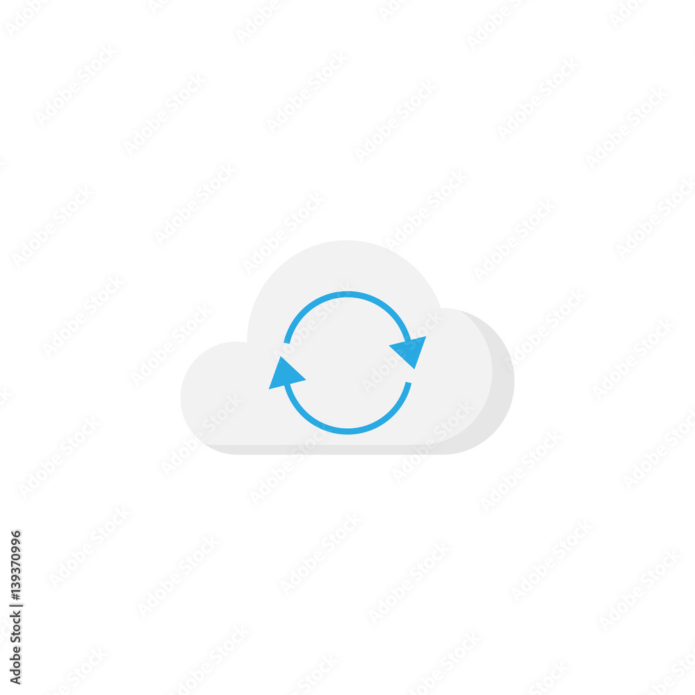 Cloud sync flat icon, seo & development, network sign, a colorful solid pattern on a white background, eps 10. Cloud sync flat icon, seo & development, network sign, a colorful solid pattern on a white background, eps 10.