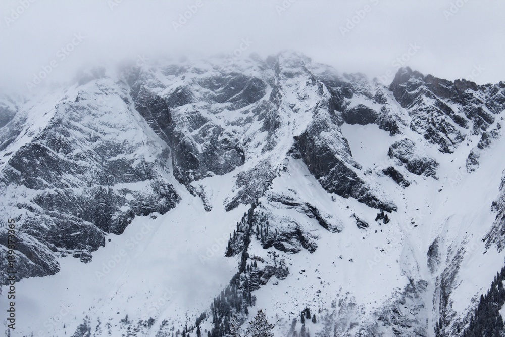 Snowy mountain in Austria.