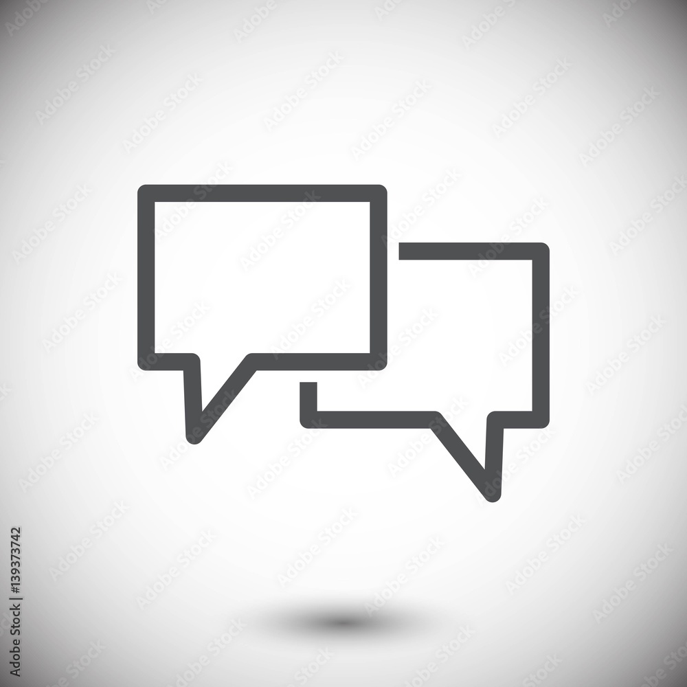 Speech Bubbles Icon. Chat pictogram icon stock vector illustrati Speech Bubbles Icon. Chat pictogram icon stock vector illustrati