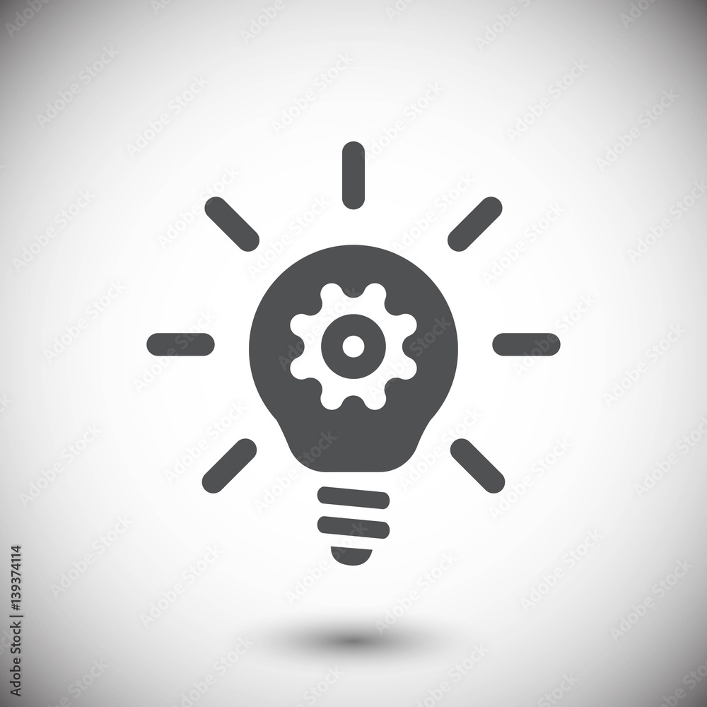 bulb icon stock vector illustration flat design bulb icon stock vector illustration flat design