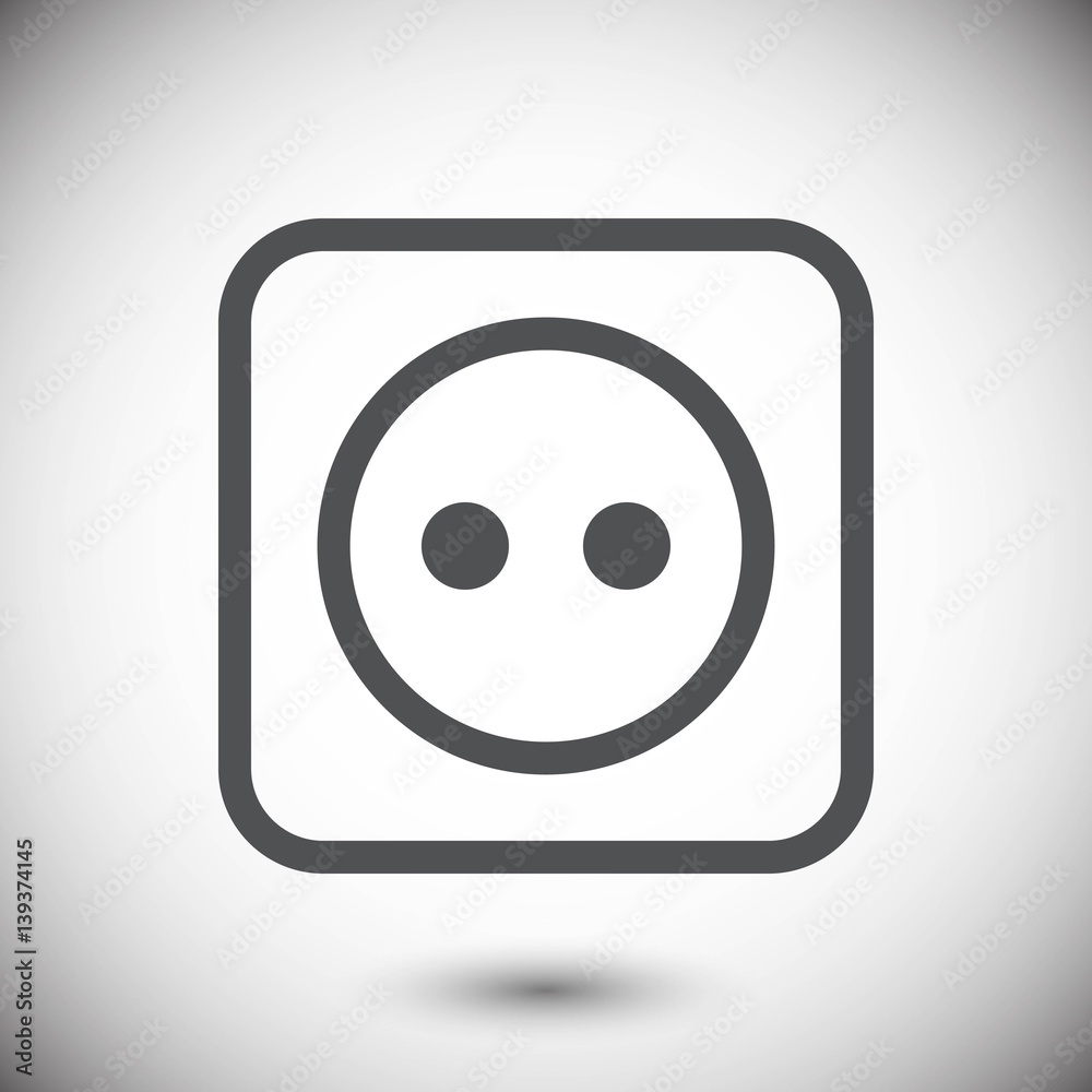 Euro socket icon stock vector illustration flat design Euro socket icon stock vector illustration flat design