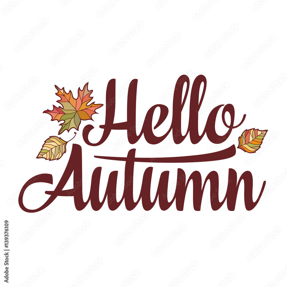 Hello Autumn. Text retail message. Best for sale banner. Hello Autumn. Text retail message. Best for sale banner.