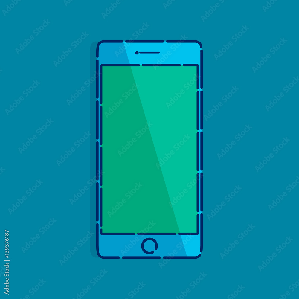 Smartphone outline icon on blue background. Mobile phone mock up. Perfect for application demo. Linear design. Vector illustration.
Smartphone outline icon on blue background. Mobile phone mock up. Perfect for application demo. Linear design. Vector illustration.
