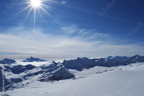 amazing winter mountain landscape.