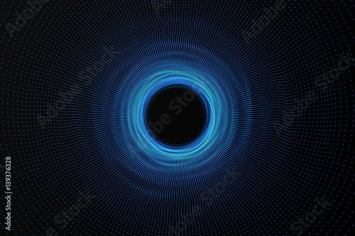 Star Warp or Hyperspace, abstract speed tunnel warp in space. Across the universe, 3d rendering