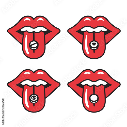 Red lips illustration
