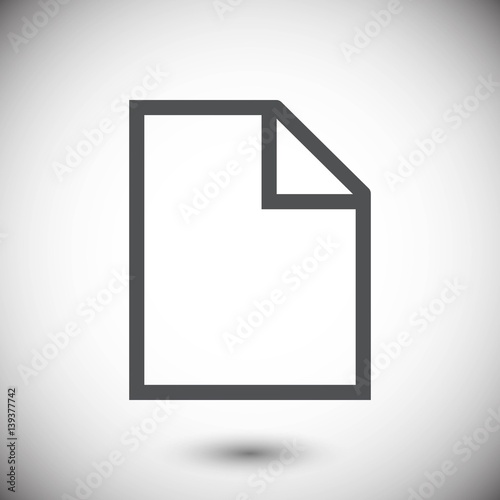 Blank sheet of paper icon stock vector illustration flat design