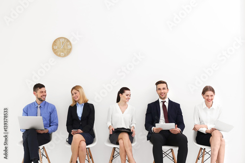 Group of people waiting for...