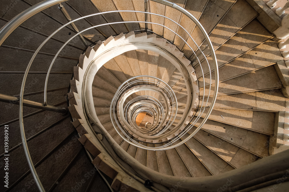 Circular spiral staircase in Batumi