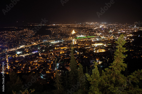 Tbilisi panorama, night