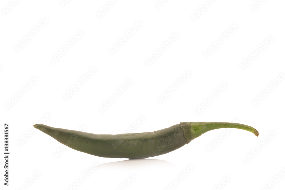 chili pepper green isolated on a white background chili pepper green isolated on a white background