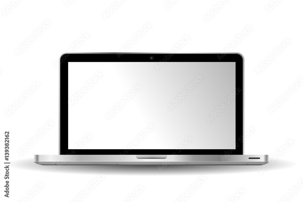 Realistic modern laptop isolated. Vector illustration Realistic modern laptop isolated. Vector illustration