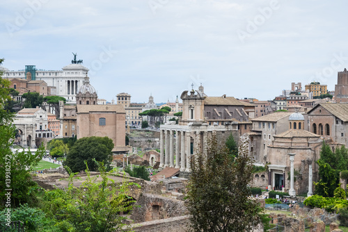 panorama du forum romain, Rome, Italie