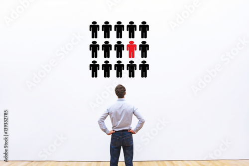 Картината върху платно leadership, employment or career business concept, human resources management