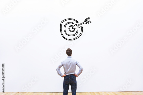 Εκτύπωση καμβά business target or goal concept, aim