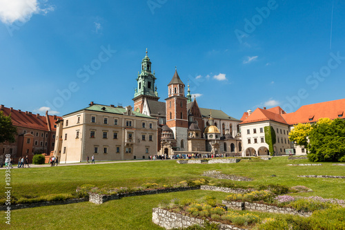 Fototapeta Naklejka Na Ścianę i Meble -  A view of a Wawel castle, Cracow, Poland