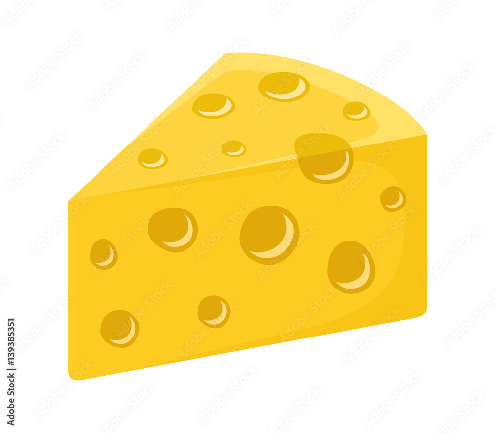 Tasty cheese slice isolated on white background. Tasty cheese slice isolated on white background.
