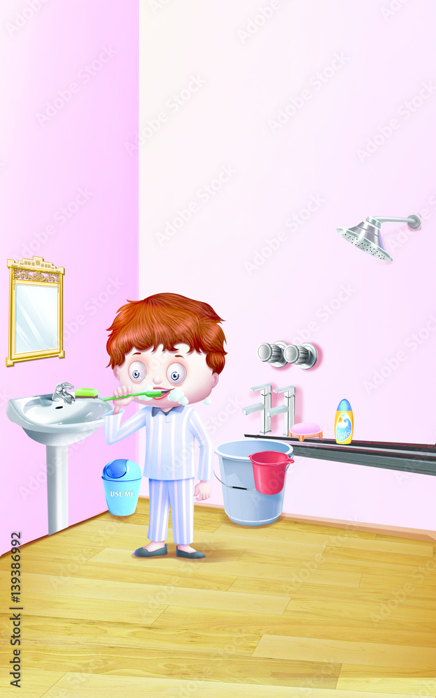 503 imágenes de Boy brushing his teeth cartoon  Imágenes fotos y vectores  de stock  Shutterstock