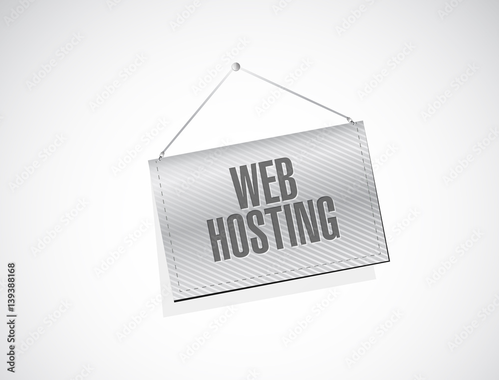Web hosting hanging sign concept Web hosting hanging sign concept