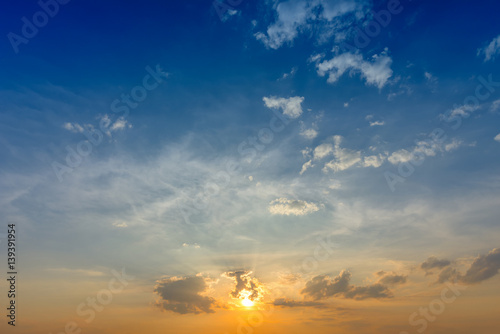 Fototapeta Naklejka Na Ścianę i Meble -  sky sunset background