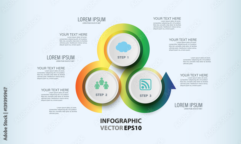 Circle graphic vector elements for infographic. Template chart diagram, graph, presentation, workflow for business work. Abstract design background illustrator.