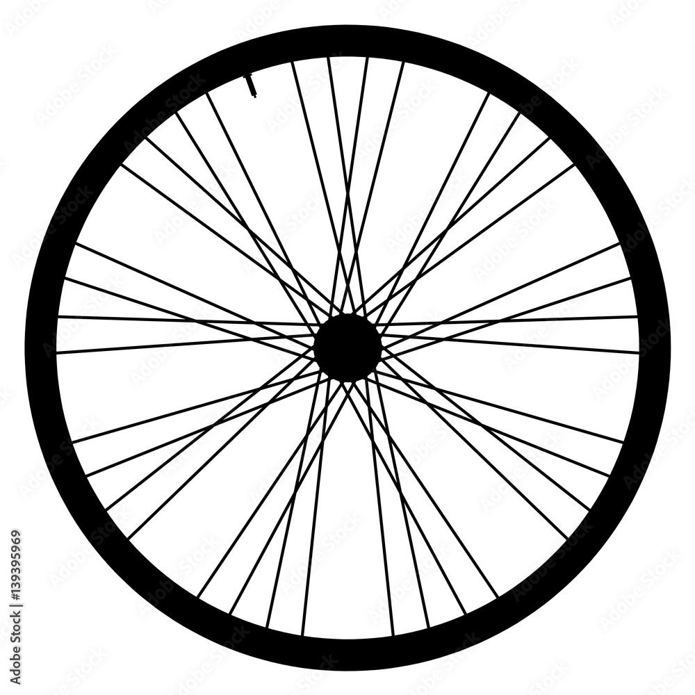 Bike wheel - vector illustration on white background Stock Vector | Adobe  Stock
