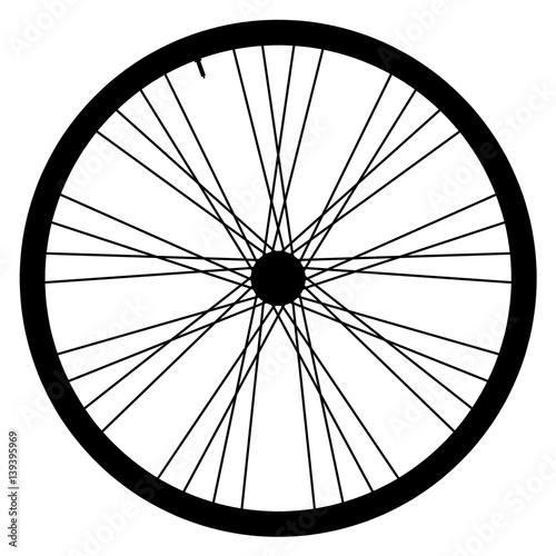 Bike wheel - vector illustration on white background
