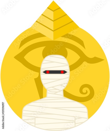 Egyptian Mummy Badge / Emblem