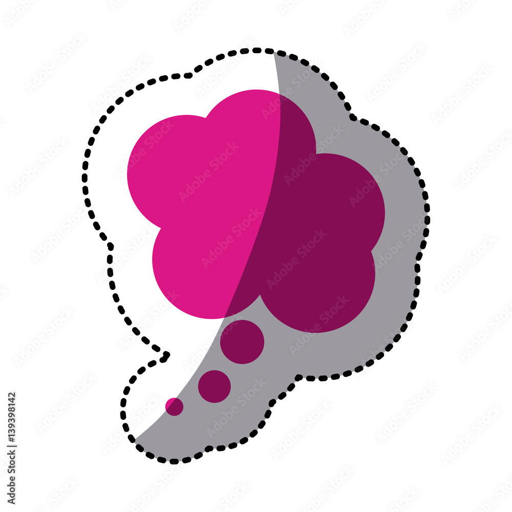 sticker fushia cloud dialog box design vector illustration sticker fushia cloud dialog box design vector illustration