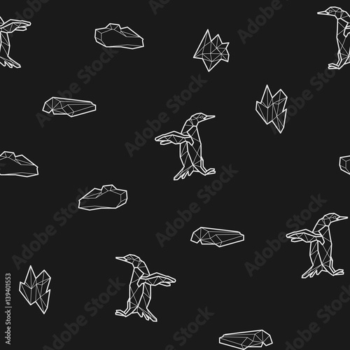 Seamless black and white ki...