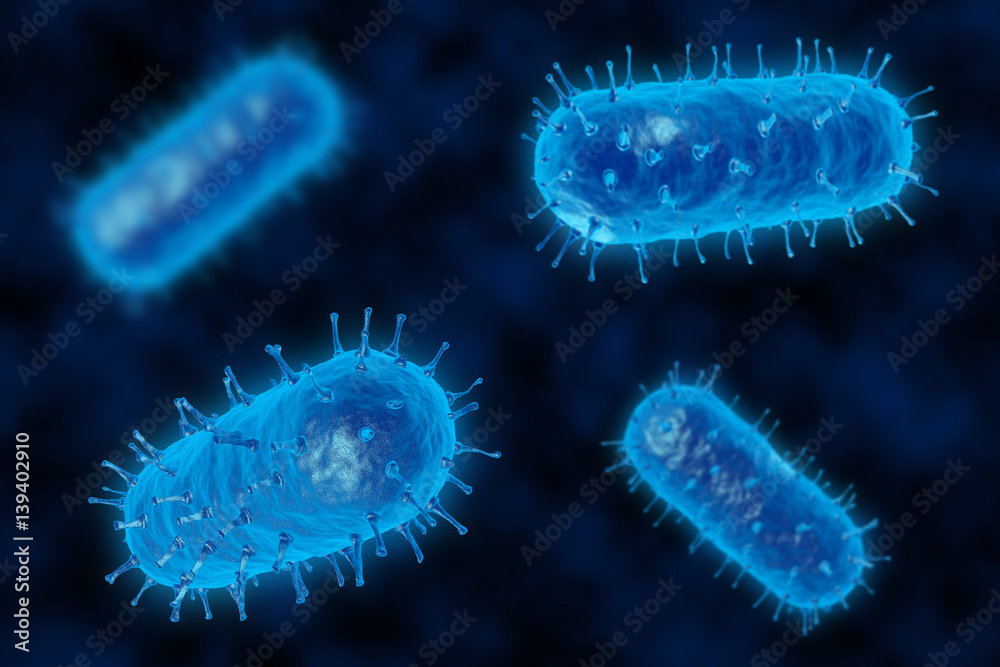 3d render of a germ bacteria under microscope 3d render of a germ bacteria under microscope