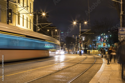 Tram on the move photo