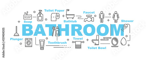 bathroom vector banner