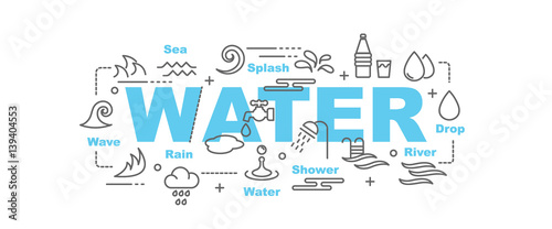 water vector banner