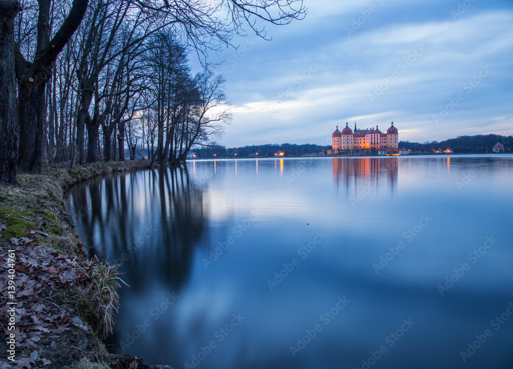 Schloss Moritzburg zur blaue Stunde