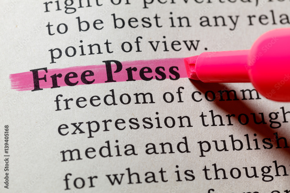 Fototapeta premium definition of free press