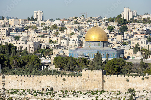 Jerusalem, view of the old city from the Mount of Olives